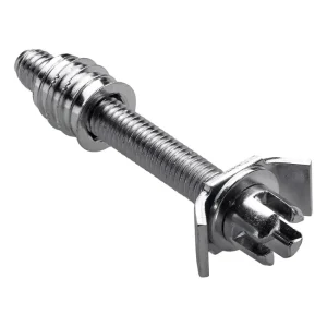 Lot de 2 vis d'assemblage avec manchon acier brut HETTICH, l.60 mm