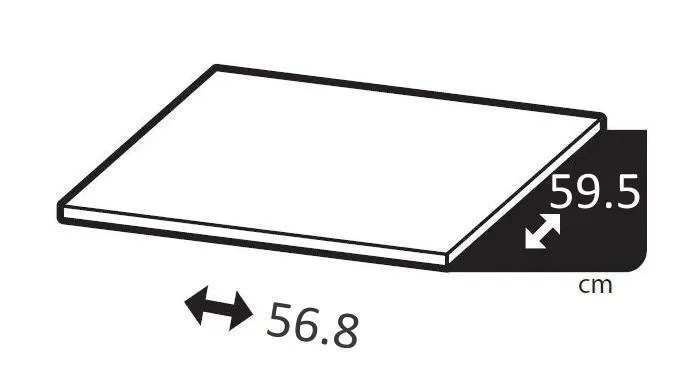 Tablette SPACEO, anthracite H.1.6xl.56.8xP.59.5cm – Image 3