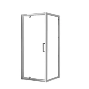 Porte composante cab. carrée L.90 cm, verre transparent, version gauche
