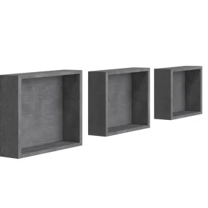Etagère cube Kalisi gris lin, L.29 x H.29 x P.7 cm